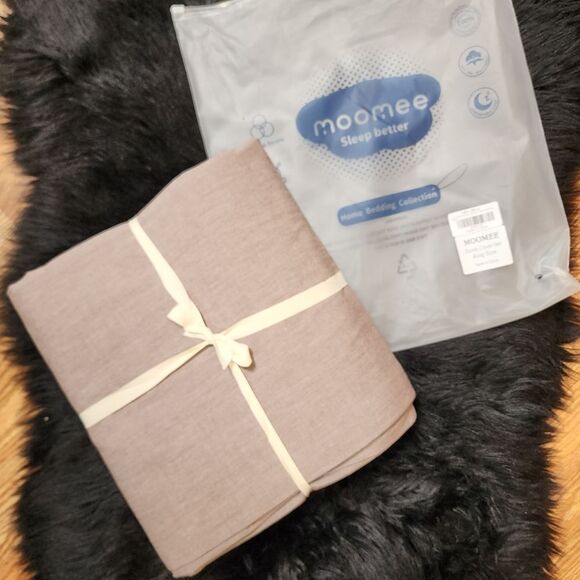 100% Cotton King Size Mauve Brown Duvet Cover Set - Picture 5 of 10